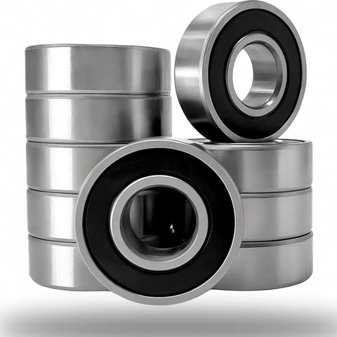 Six Pack 6001RS Ball Bearings 12x28x8mm Deep Groove With Dual Rubber Seals Made From High Grade Bearing Steel Stacked