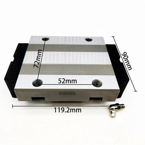 MSA30LE Linear Guide Bearings Slider Block For Smooth CNC Motion with dimensions; precision linear motion guide rail