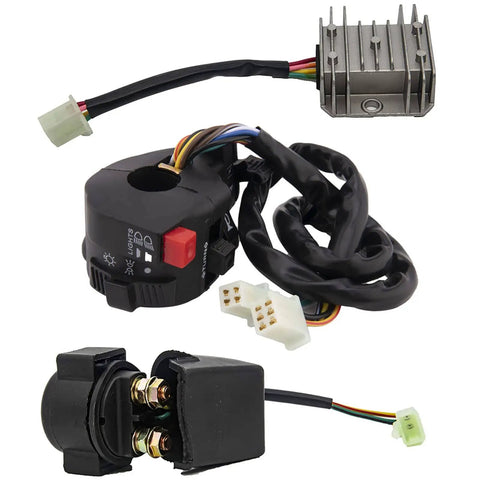 ATV Quad Wiring Harness Kit With Electric Start For GY6 50cc 70cc 110cc 125cc Engines, includes wiring components