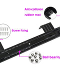 Heavy Duty Ball Bearing Drawer Slides For Cabinets And Keyboard Trays In 240mm Or 290mm Closed Length That Extend To 480mm Or 578mm, Supports Up To 40kg, thickened steel slide with ball bearings and screw fixing