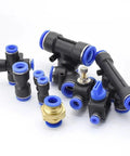 Two Way Quick Push Pneumatic Fitting Connector For 8mm Tubing Air Hose Joint Dope Push Fit Fittings Set 20 Pack SA