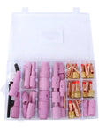 67 Pcs TIG Welding Torch Accessories Kit With Gas Lens Collet Bodies Alumina Nozzle Ceramic Cups For WP 17 18 26 TIG Torch
