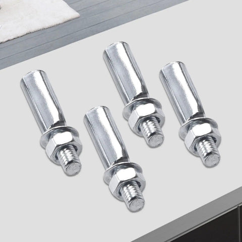 Four Pack Nine Point Five Millimeter Three Eighth Inch Steel Cotter Pins For Bikes With Nuts And Washers Crank Pegs