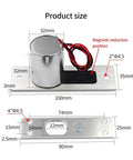 Waterproof Heavy Duty Electric Drop Bolt Door Lock DC 12V Magnetic Induction dimensions with mounting details and size specifications.