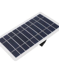 Awesome 5W Solar Panel Charger for Home and Outdoor Security Cameras with monocrystalline cells, black and white rectangular panel