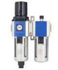 Heavy Duty 3 In 1 Pneumatic Air Filter Regulator Lubricator Combo With Water Oil Trap Separator, Quick Mount visible in the image