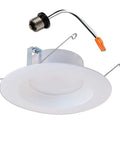 Easy Upgrade 5 To 6 Inch White LED Recessed Light Retrofit Trim with connector, Air Tight Construction
