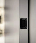 Recessed Flush Pull Handle With Mounting Screws Black Zinc Alloy For Deck Hatch And Toolbox Space Saving Compact Design on door