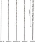 Grip These Five Pcs Long Wood Drill Bits For Some Serious Drilling Action. 150mm HSS twist drill bits set, sizes 2mm to 5mm, for wood, plastic, and metal.