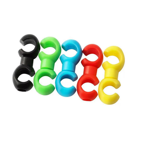 Colorful multipurpose alloy bicycle brake line clamps and cable clips for road bikes no tool needed easy install