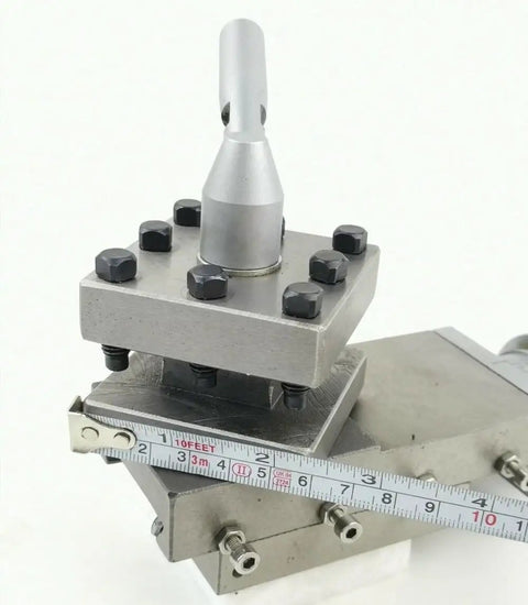 Shop Floor Kickass Metal Lathe Cross Slide And Compound Tool Post With Square Turret For Quick Change Cutting Holder Rig Drop In Precision Upgrade For Bench Machines