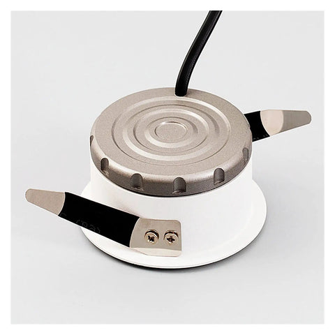 LED downlight recessed dimmable ceiling spot lights base with metal and white plastic design for indoor lighting.