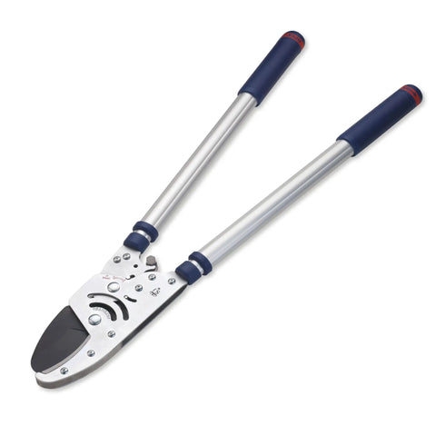 Razorsharp Beefy Heavy Duty Telescopic Ratchet Loppers with Extendable 40.5 Inch Aluminum Handles, visible on white background.