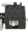 High Precision 60x60x40 Millimeter XY Linear Stage With Cross Roller Rails, Manual Micrometer Fine Adjustment, Aluminum Body