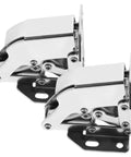 Concealed cabinet hinges for durable wardrobe and kitchen use, smooth quiet hydraulic closing, silver finish, 2-pack high load capacity.