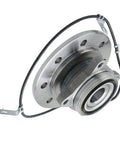 Heavy Duty 4WD Front Wheel Bearing Hub Assemblies For 96 Through 00 Chevy And GMC K2500 K3500 Suburban Old Body Style Duramax Trucks close-up view with hub and sensor wire.