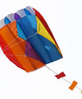 Colorful Parafoil Kite With 118 Inch Long Tail Go-To Outdoor Fun Easy To Fly Includes Handle And Line 20 Inch Frame Great