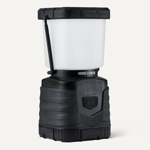 Lit 360 Degree Camping Lantern With 1000 Lumen LED, Four Modes Including Dimmable And Strobe, IPX4 Water Resistant in black