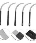 Five Piece Rustproof Garden Sickle Set For Weeding And Harvesting With Comfortable Grip Handles All In One Tools, close-up details