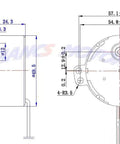 TYD-50 110V AC Synchronous Motor blueprint with measurements and specifications for compact design integration