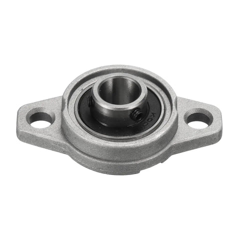 KFL001 Flanged Pillow Block Bearing 12mm Bore Zinc Alloy Self Aligning Flange Mounted Bearing 4 Pack With Screws And Key Wrench, front view