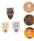 Retro Style Metal Box Hasp Latch Set 15 Piece Duckbill Draw Latch Kit for Small Cabinets in various finishes