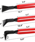 Three-piece sheet metal hand seamer set with 0°, 45°, 90° jaws