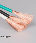 Close-up of copper strands in the 25 Foot 14 Gauge Outdoor Power Extension Cord With Four Outlets And Evenly Spaced Plugs