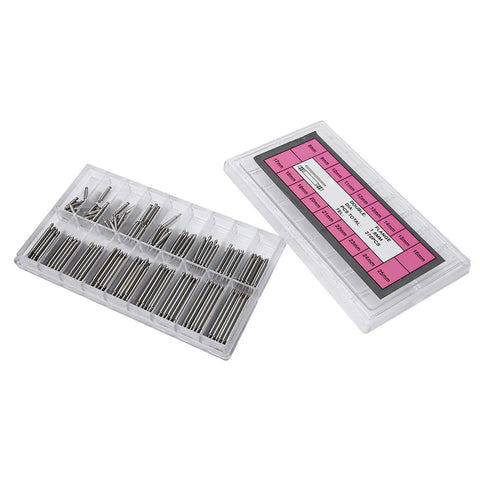 Stainless Steel Watch Band Spring Bars And Link Pins Kit 270 Pieces 1.8mm Replacement Pins Pro Grade Watch Repair Accessories with case