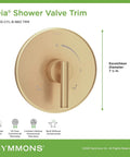 Dia Shower Valve Trim Kit In Brushed Bronze With ADA Compliant Adjustable Brass Lever Handle And Escutcheon For Temptrol Pressure Balancing Valve 261XBODY Valve Not Included Easy Install