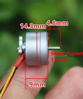 Close-up of 1104 4300KV brushless motor dimensions for 1S to 3S RC drones FPV racing quadcopters micro tiny whoop upgrade.