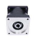 Front view of Planetary Gearbox 6 To 1 Speed Reducer For NEMA 34 Stepper Motor 14mm Input Shaft Beefy 50 Nm Torque 3000 RPM Aluminum Housing