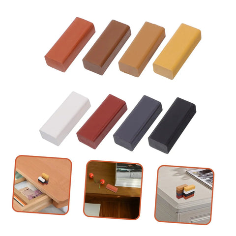 Eight Pieces Furniture Wax Crayons For Wood Floors And Furniture Repair Quick Scratch Fix Chip Holes Durable Wax Sticks