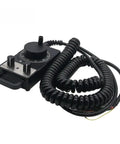 Upgrade Your CNC Setup With This Awesome HC115 Handwheel Control Knob Featuring 5V Power And 100 PPR Precision Encoder For Smooth Axis Movement And Precise Manual Positioning On Milling Machines Or DIY Projects Today! black CNC handwheel with coiled cable