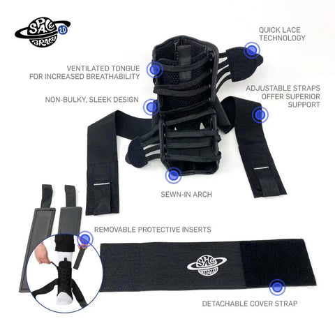 Dope Quick Lace Ankle Brace 2.0 For All Sports Enthusiasts - Fast Slip On Support with adjustable straps and inserts