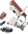 Professional Electric Belt Sander With Adjustable Angle For Precision Metal And Wood Finishing Heavy Duty Bench Grinder for DIY projects.