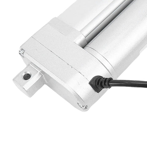 Heavy Duty Electric Actuator With 1500N Lifting Power Designed For Sofa And Bed Lift Systems close-up of aluminum housing and connector.