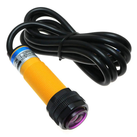 Infrared Photoelectric Sensor Switch DC 6 to 36V Three Wire NPN Normally Open with 7 to 30 cm Sensing, 1.2 m Cable