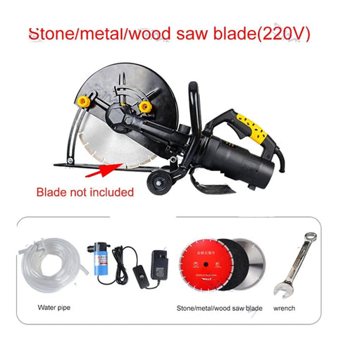 Heavy Duty Cordless Circular Saw For Nailing All Your Weekend Build Projects With Smooth Multi Angle Cuts And Effortless Precision Slicing Through Wood Metal Stone And Tile Guaranteed To Get The Job Done Right with a stone/metal/wood saw blade attachment.