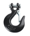 One Quarter Inch Clevis Slip Hook With Safety Latch, Built Tough Forged Steel Towing Hook For ATV And UTV, black silver finish