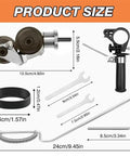 Beast-Mode Metal Nibbler Drill Attachment With Double-Cut Precision for Electric Drills size chart and components