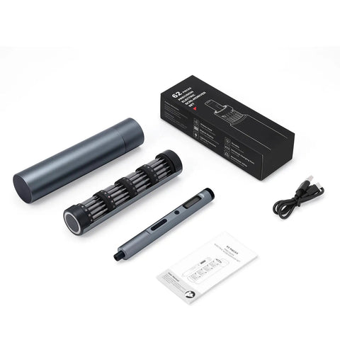 Mini Electric Screwdriver Kit With 62 In 1 Precision Bits Tiny But Mighty Portable Type C Charging Repair Tool Set components