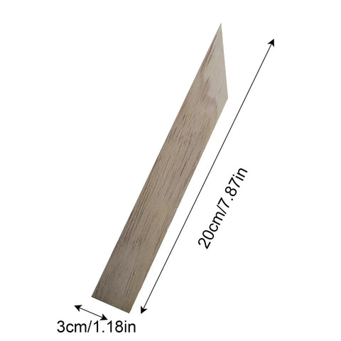 Wooden scraper piece from Caulking Tool Kit With Silicone Scraper And Sealant Smoother 5 Piece Ergonomic Caulk Finishing Set.