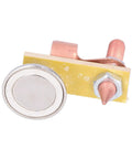 Heavy Duty Magnetic Welding Ground Clamp With Super Strong Copper Tail And Powerful Magnet Head, angled view showing copper tail and magnet.