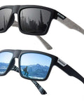 Polarized Sports Sunglasses For Men And Women Vintage Square Fishing Glasses UV400 Protection Dope Outdoor Shades For Fishing Driving And Everyday Use Unisex Frames Color B1