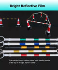 Kick Butt At Job Sites With These Heavy Duty Retractable Traffic Cone Bars featuring bright colors and reflective film for visibility.