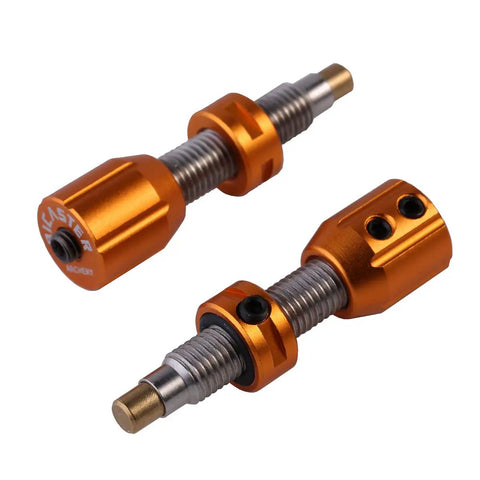 Straight Shooter Archery Screw In Pressure Button Adjustable Cushion Plunger with copper shaft in gold finish, 5/16 size.
