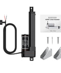 12V Heavy Duty Linear Actuator 450 Lbs 2000N, 6 Inch Stroke 150 Mm, Silent IP54 Electric Actuator with brackets and manual