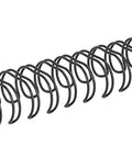 50 Piece Double Loop Wire Binding Spines for A4 Papers, 180 Sheet Capacity, 3 To 1 Pitch, 34 Loops, 19mm Nylon Coated Wires, Built Tough Metal Inner, Binding Wires Set Kit, Black close-up of black wire loops