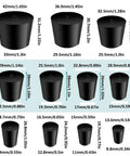 30 Pcs Solid Rubber Stoppers Assorted Sizes 000 To 8 Tapered Lab Bung Stoppers For Chemistry Lab Equipment, size chart view.